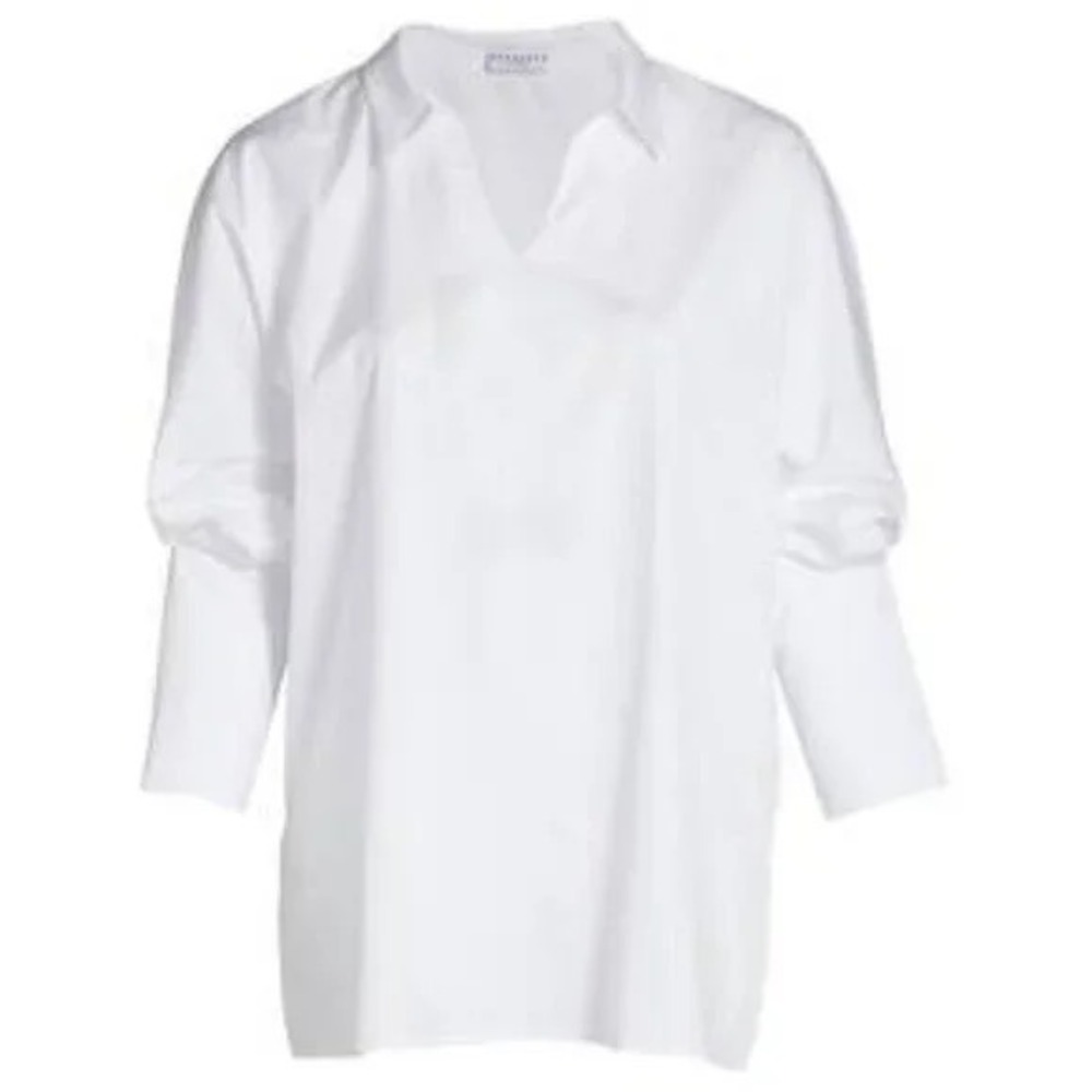 Harshman NEW Dylan‎ Tunic Long Sleeve 100% Cotton in White Size Small